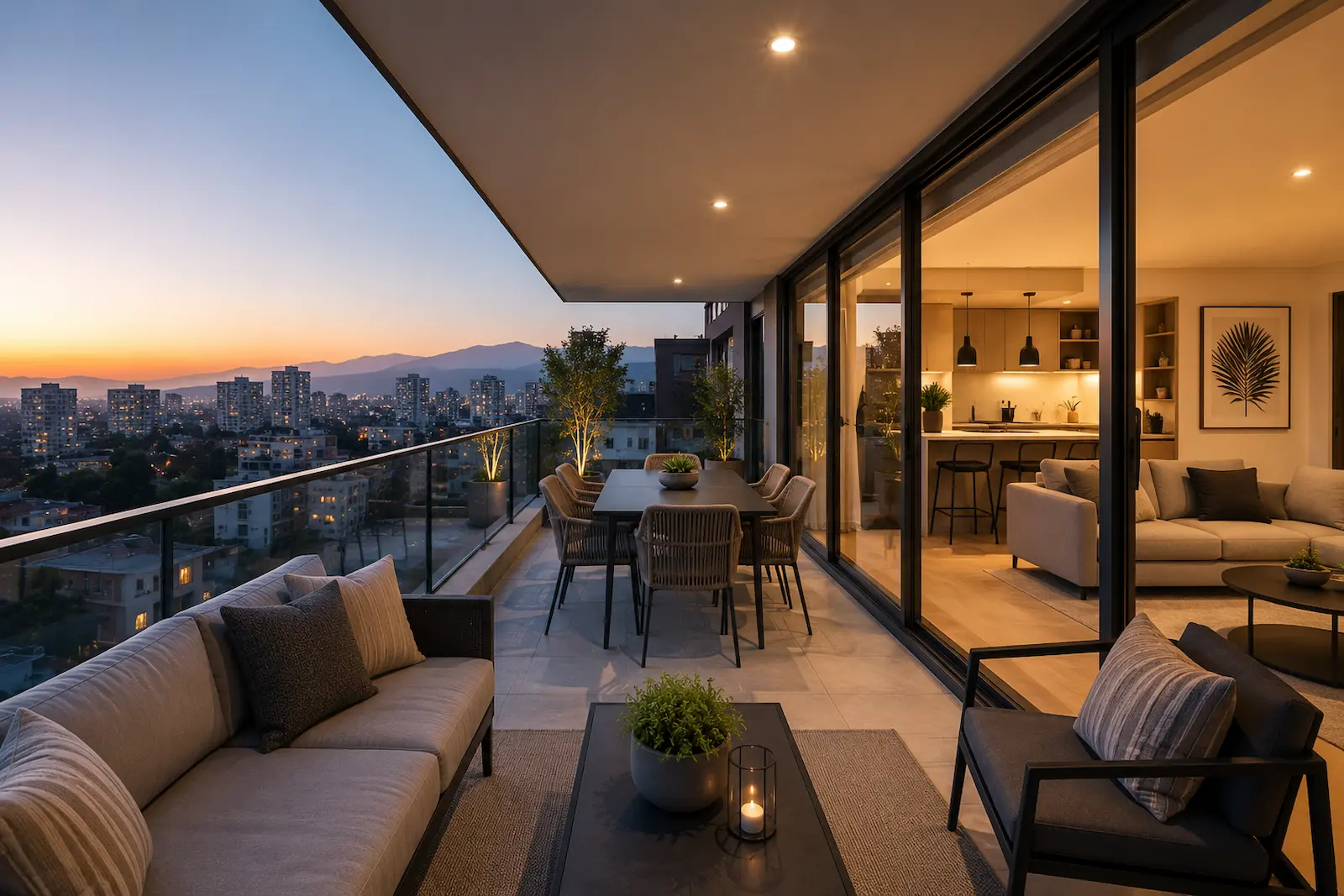 Departamento moderno con terraza