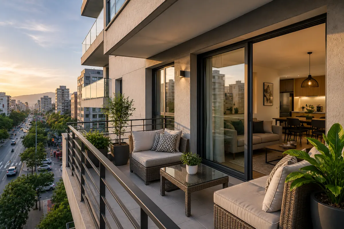 Departamento moderno con terraza en Ñuñoa